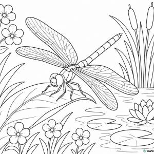 coloriage libellule grande