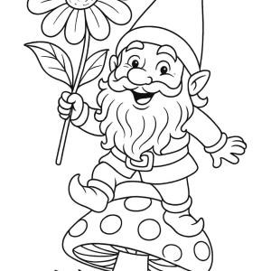 disegno da colorare gnomo divertente