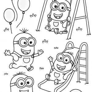 kolorowanka minionków zabawna