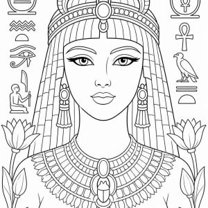 coloriage cléopatre buste