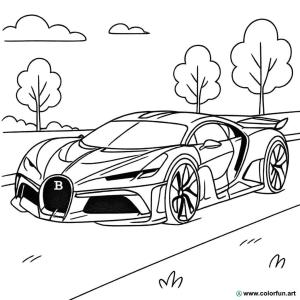 kolorowanka bugatti samochód koncepcyjny