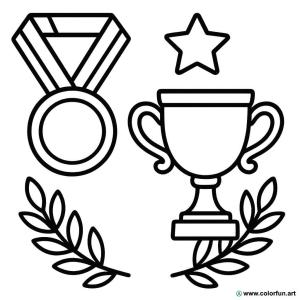kolorowanka medal trofeum