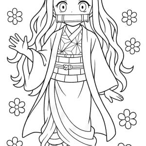 kolorowanka nezuko kamado manga