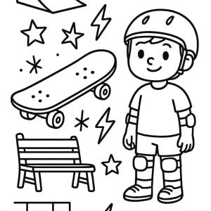 kolorowanka skate miejski