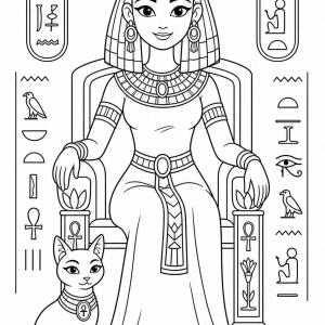 coloriage cléopatre pour enfants