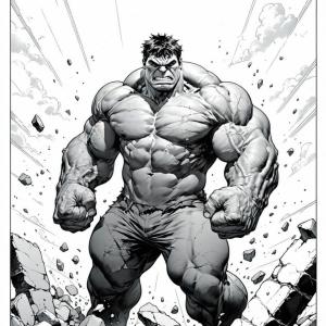 kolorowanka Hulk wściekły