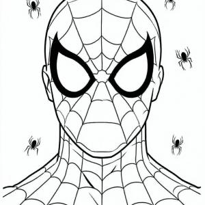kolorowanka głowa spidermana
