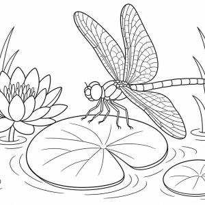 coloriage libellule difficile