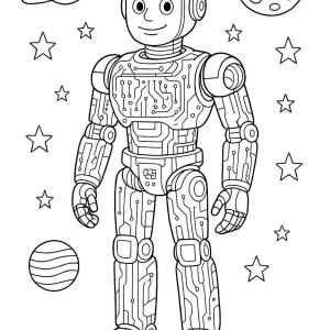 kolorowanka realistyczny robot