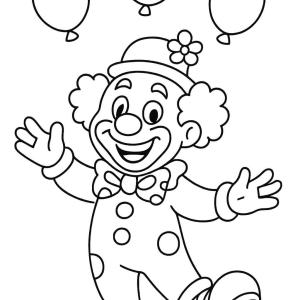 coloriage clown amusant