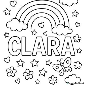 kolorowanka imię clara