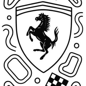 kolorowanka emblemat Ferrari