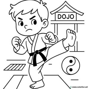 kolorowanka karate dla chłopców