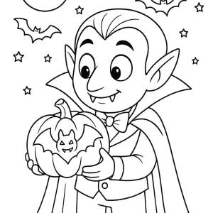 kolorowanka wampira na Halloween