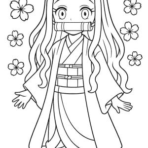 kolorowanka nezuko kamado anime