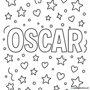 kolorowanka imię oscar