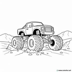 kolorowanka monster truck do druku