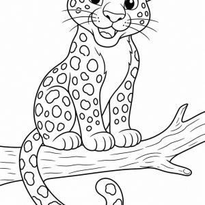 disegno da colorare leopardo cartone animato