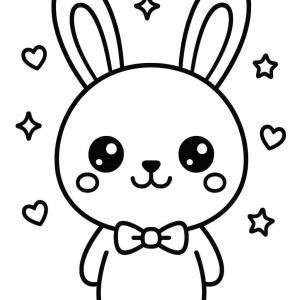 kolorowanka emoji kawaii królik