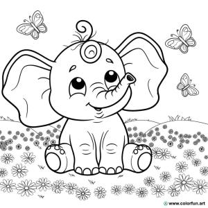 Cartoon Baby Animal Coloring Page Download Or Print For Free