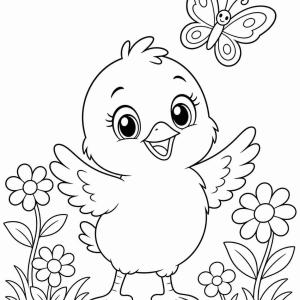 disegno da colorare pulcino cartoon