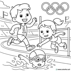 kolorowanka igrzyska olimpijskie konkurencje
