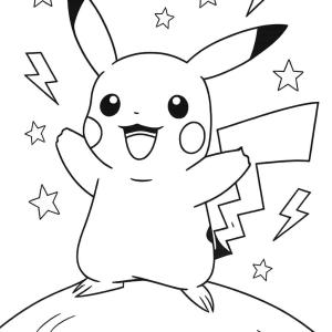 kolorowanka pokemon pikachu