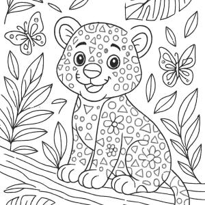 kolorowanka leoparda kreatywna