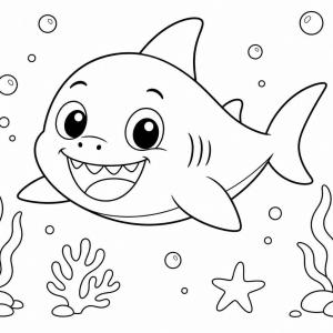 coloriage requin bébé