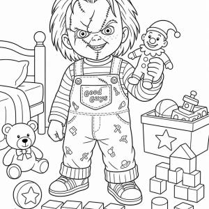 disegno da colorare chucky film