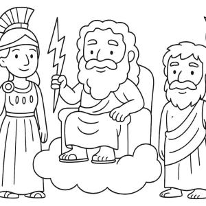 kolorowanka bóg grecki bohaterowie mitologiczni