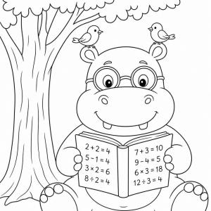 dibujo para colorear de hipopótamo complicado