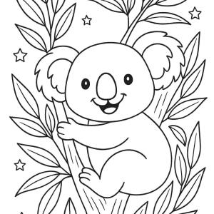 kolorowanka koala zabawna