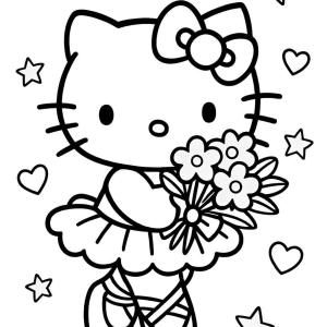 kolorowanka hello kitty dla dziewczyn