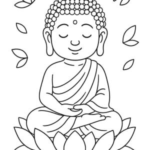 kolorowanka budda i lotos