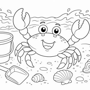 kolorowanka krab lato