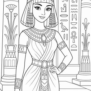 coloriage cléopatre reine