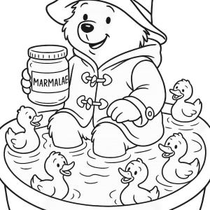 paddington coloring page for little ones