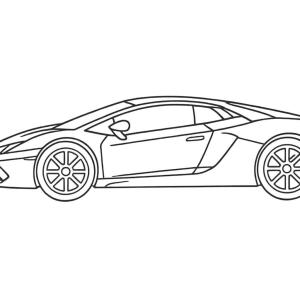 dibujo para colorear lamborghini supercar