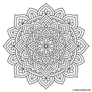 kolorowanka antystresowa skomplikowana mandala