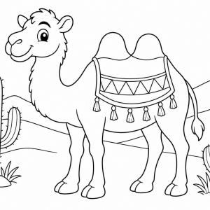 coloriage chameau imprimable