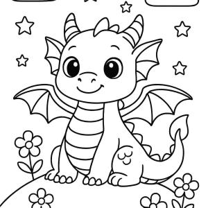 Ausmalbild Manga Drache