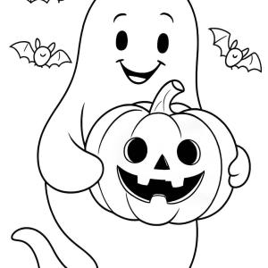 straszna łatwa kolorowanka halloween