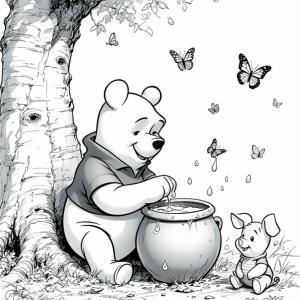 Winnie the Pooh Piglet coloring page