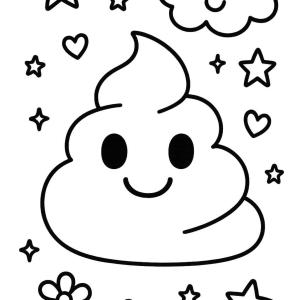 kolorowanka emoji kupa