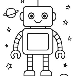 kolorowanka łatwy robot