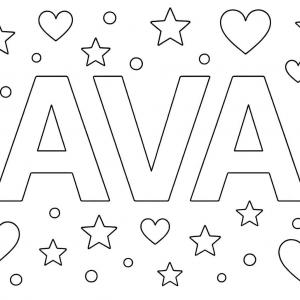 kolorowanka imię ava