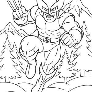 kolorowanka wolverine akcja
