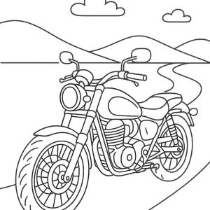 kolorowanka motocykl realistyczny