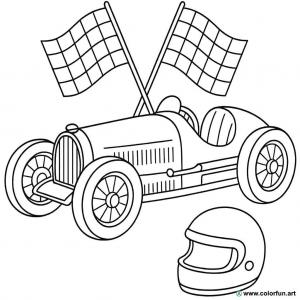 kolorowanka bugatti racer